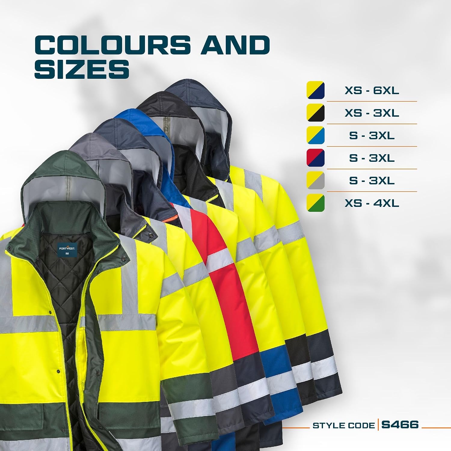 Thumbnail 4 de Portwest Parka Contrast Traffic XXL amarillo