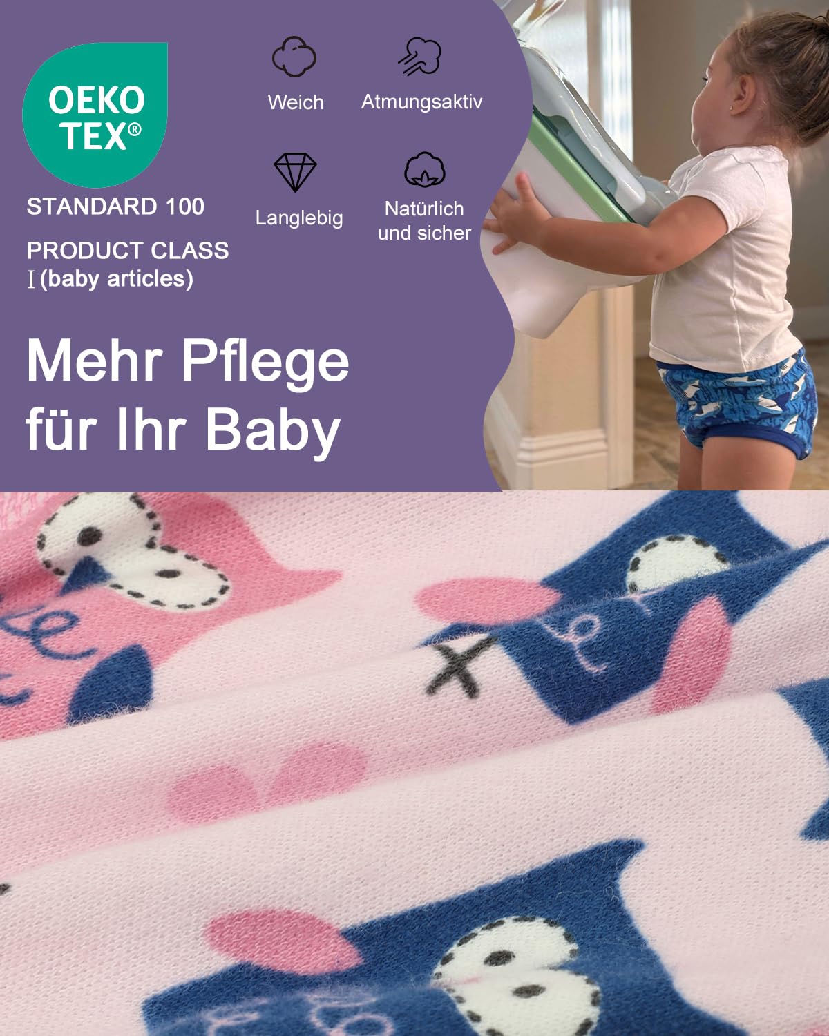 Detalle 2 de FLYISH DIRECT Baby Töpfchen Trainingshose 2T–9T