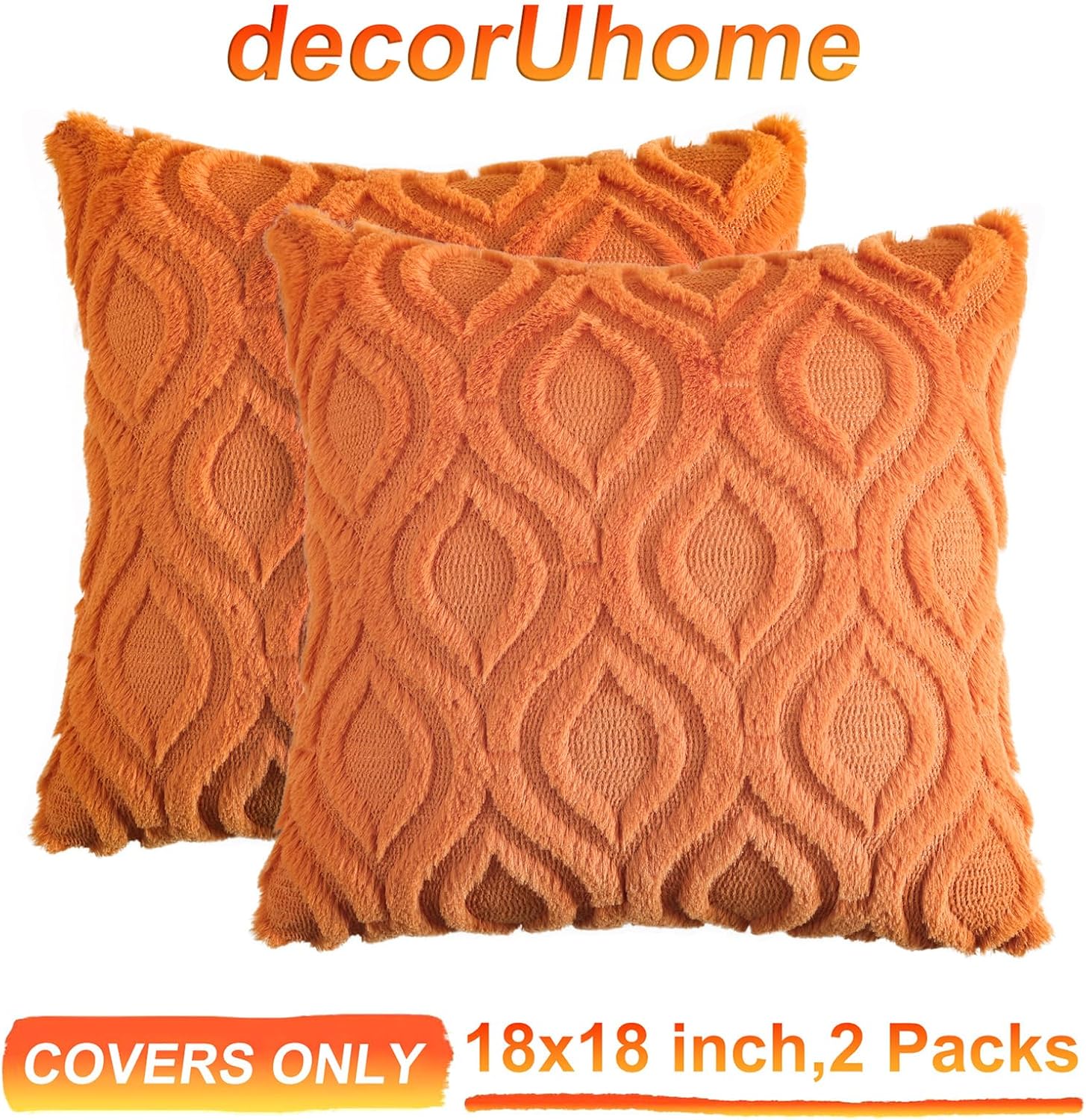 Thumbnail 6 de decorUhome Faux Fur Pillow Covers 18x18