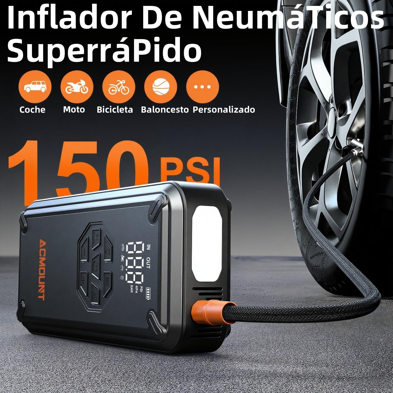 Detalle 2 de Acmount W160 7000A Arrancador y Compresor