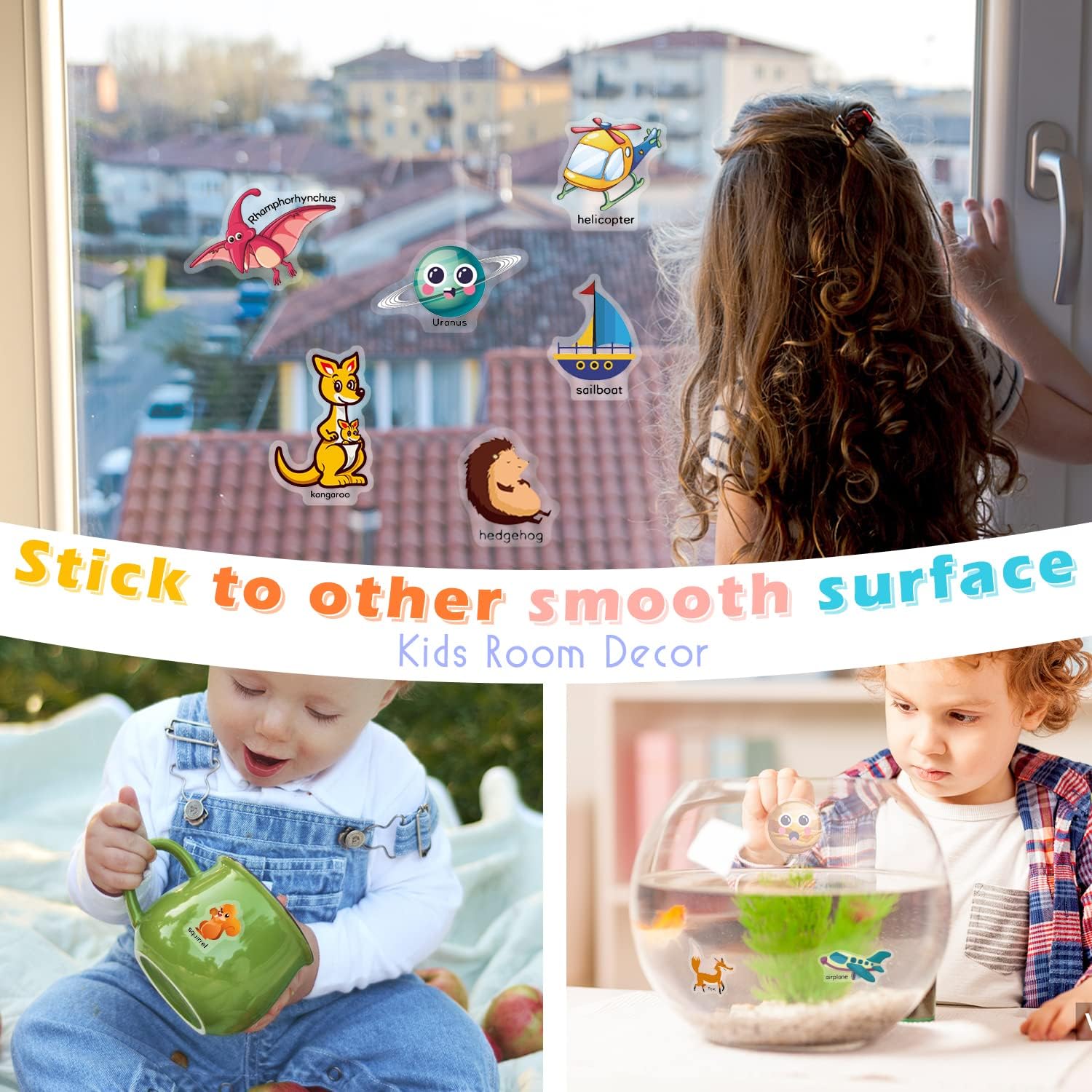 Thumbnail 3 de GUYUCOM 4 Pack Reusable Sticker Books – Educational Sticker Activity Set for 3+ Kids
