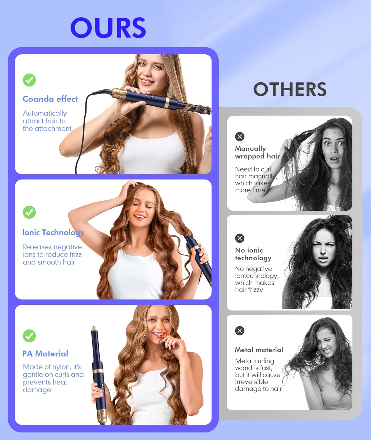 Thumbnail 5 de 4-in-1 Airstyler Hairstyler with Auto-Wrap Curling Iron and Blow-Dry Brush 💇♀