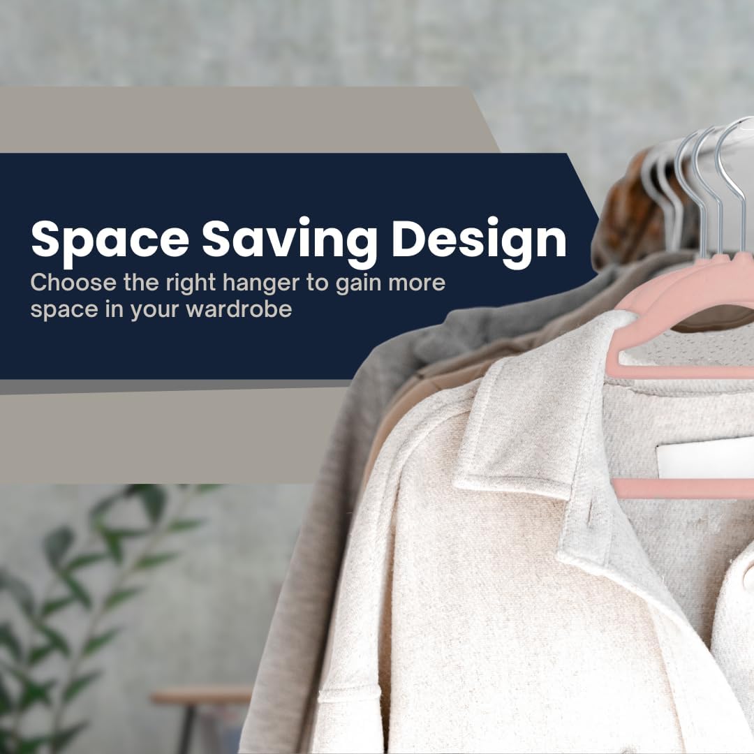 Thumbnail 2 de Sasha Morel 20 Pack Velvet Coat Hangers – Non-Slip, Space-Saving Pink Hangers with 360° Swivel Hooks