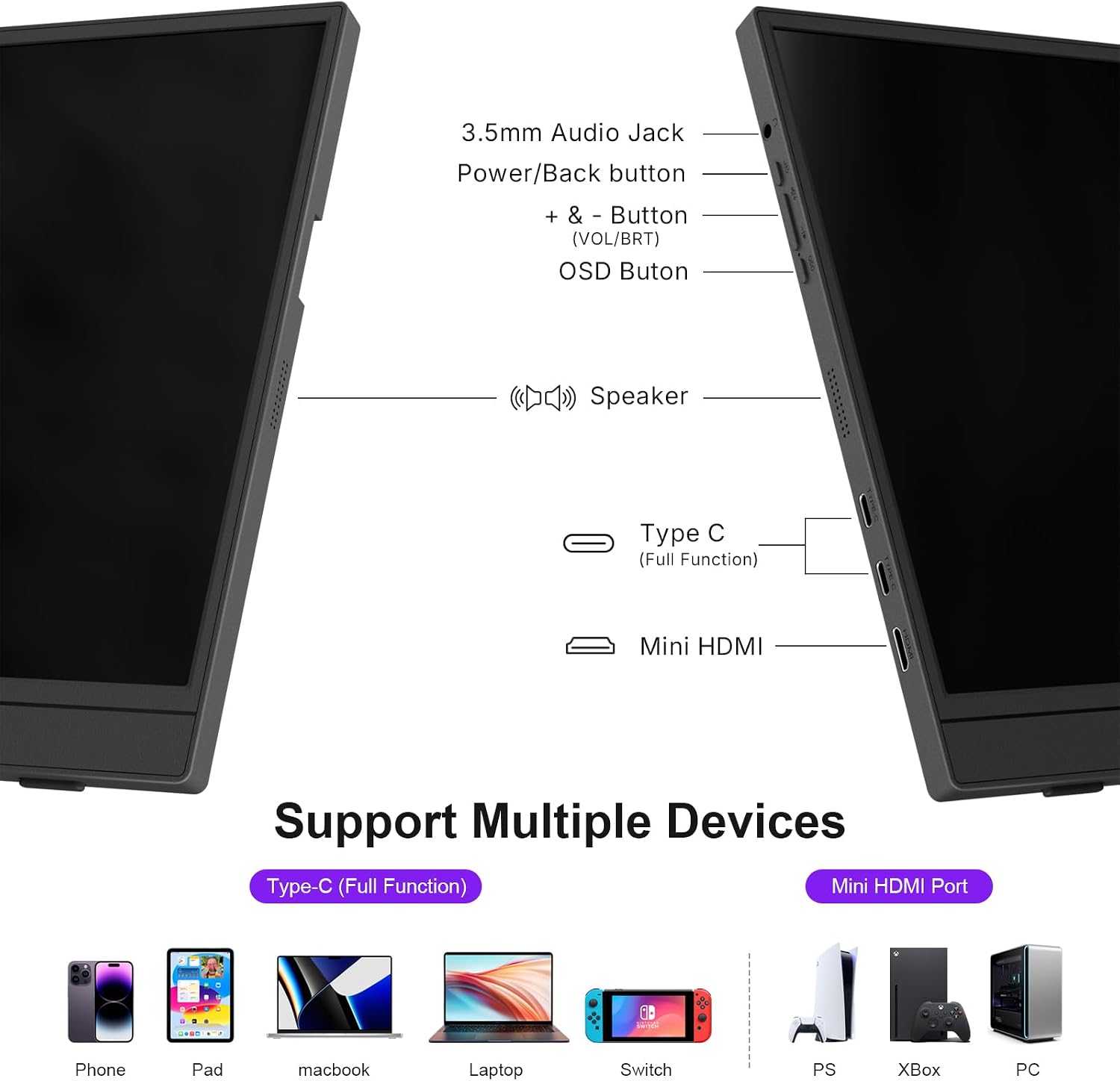Thumbnail 6 de GEESUU Portable Monitor 15.6-inch