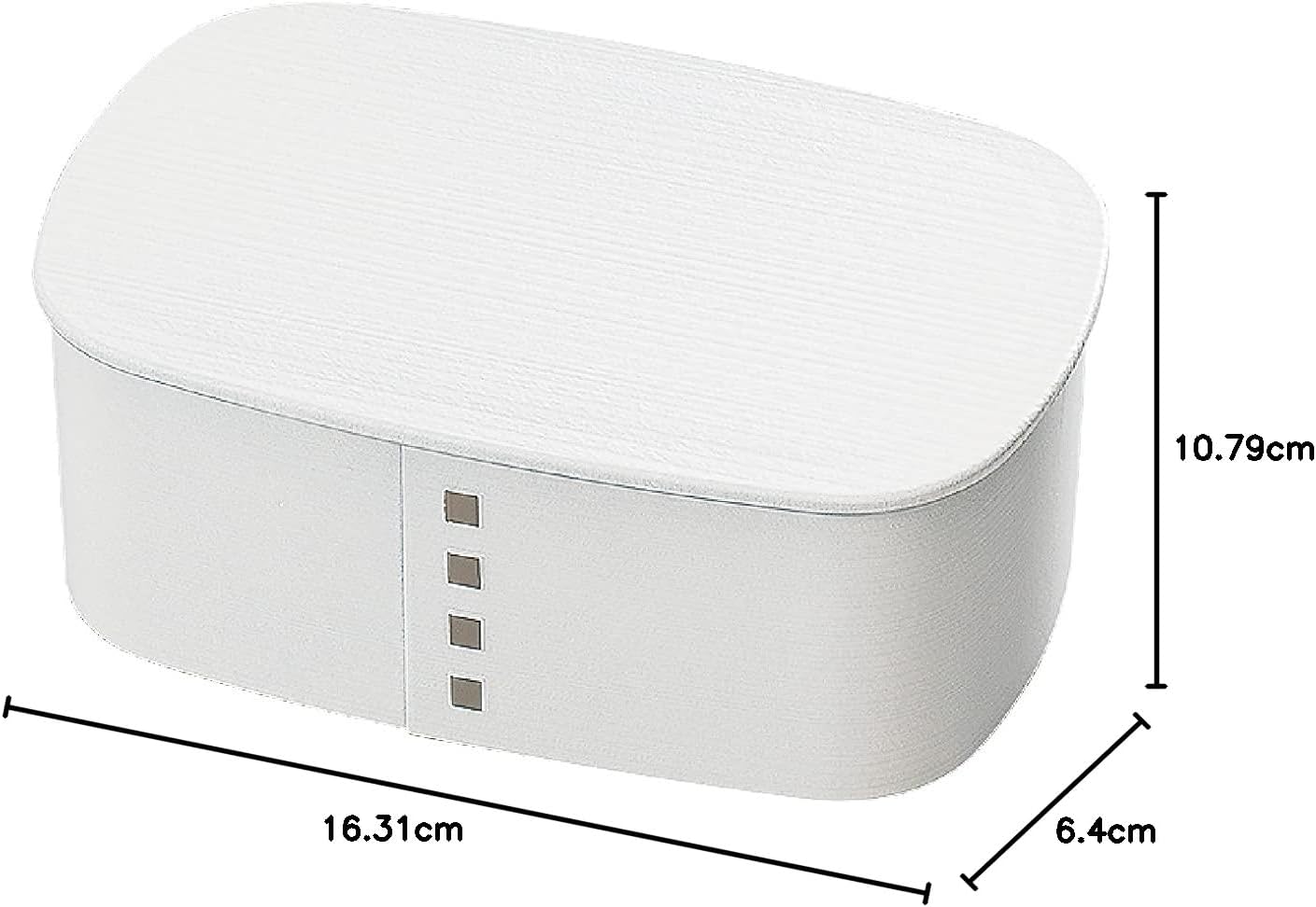 Detalle de たつみや わっぱ一段弁当箱 700mL マットホワイト 電子レンジ・食洗機対応