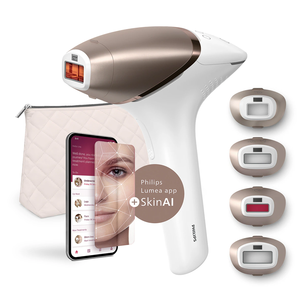 Philips Lumea Serie 9900 depiladora IPL 4 cabezales