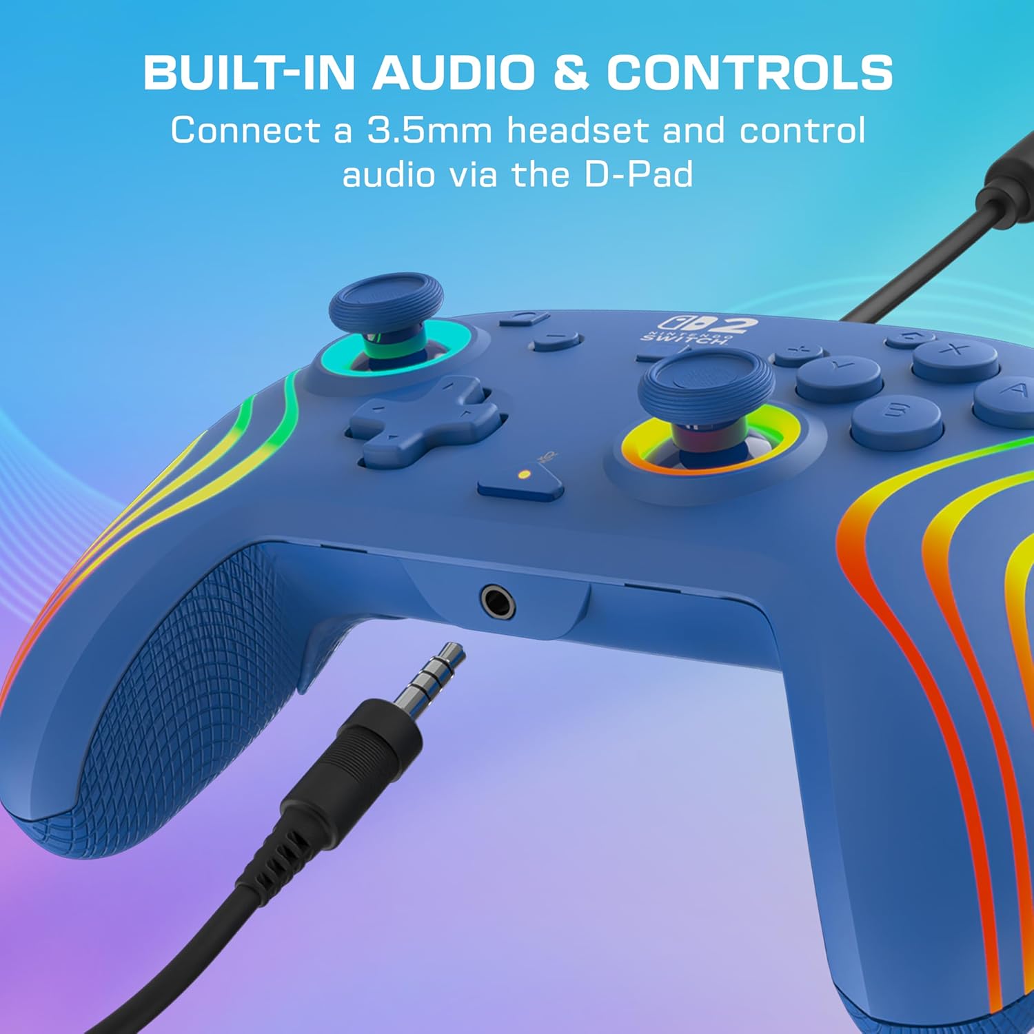 Thumbnail 6 de Turtle Beach Afterglow Wave RGB-Gaming-Controller (blau) – offiziell lizenziert für Nintendo Switch 2