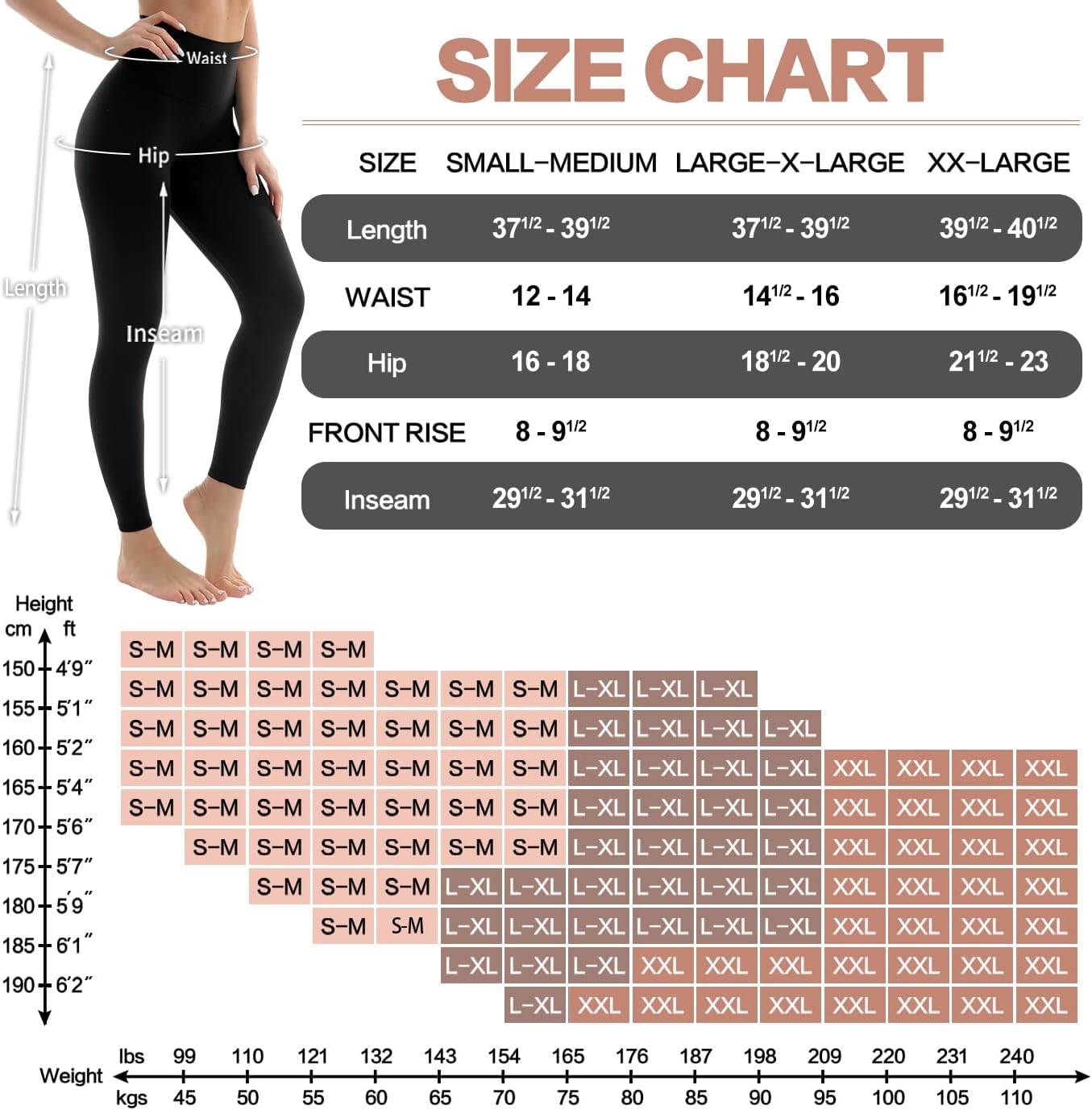 Thumbnail 5 de High-Waisted Butt Lift Leggings 4-Pack