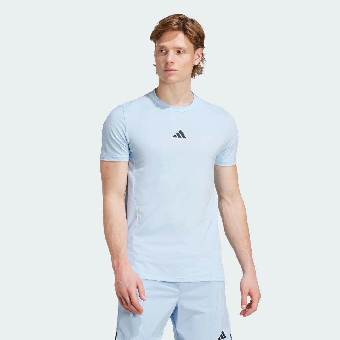 Detalle de Camiseta Designed for Training Workout de Adidas — Azul