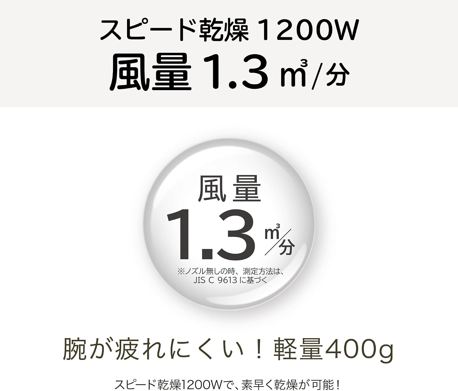 Thumbnail 2 de コイズミ KHD-1392/WH モノクローム ヘアドライヤー 1200W・折りたたみ式・マイナスイオン