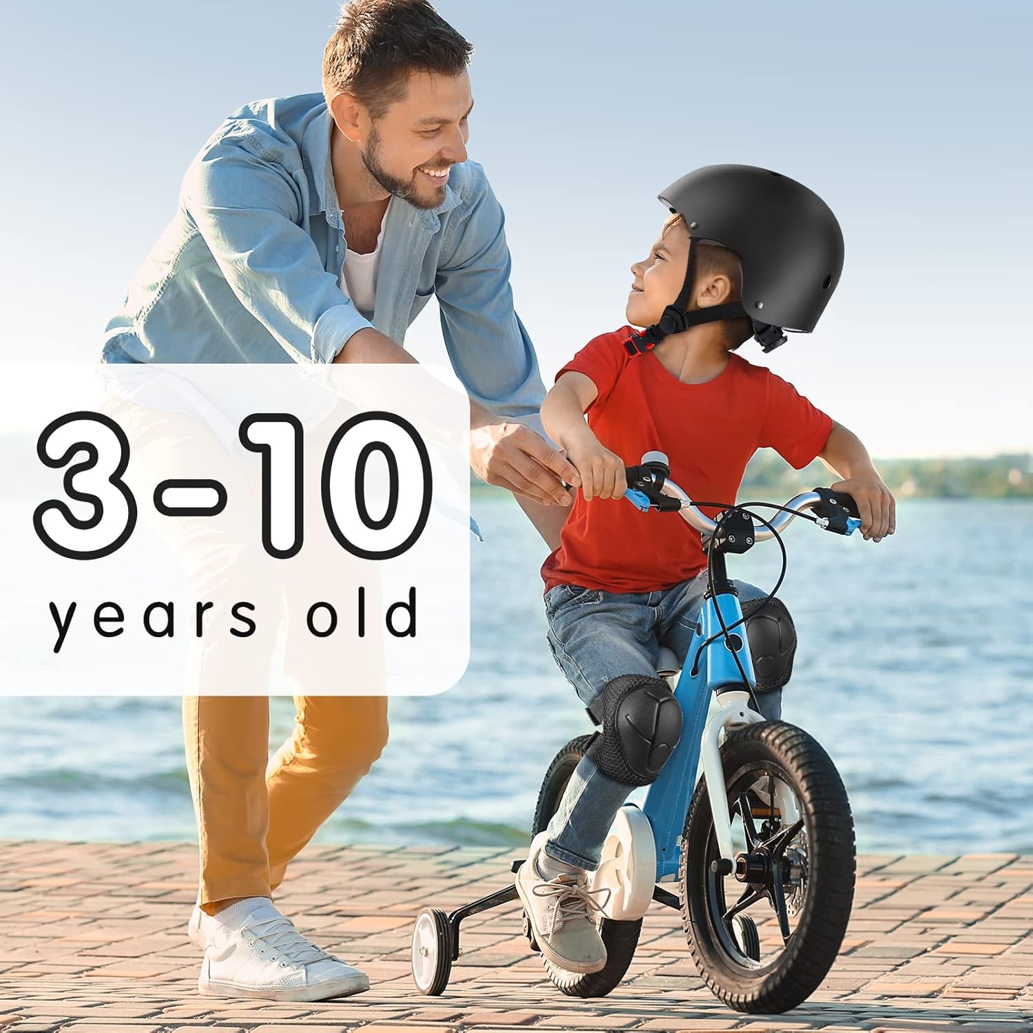 Thumbnail 5 de WayEee Protection Roller Enfant — Casque + Genouillères et Coudières, Packs de Protection Multi-Sports (3 à 10 ans)