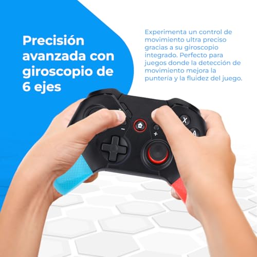 Detalle de NK Mando PRO Switch Inalámbrico: mando profesional con macros, gyro de 6 ejes y iluminación RGB para Switch, PC y móvil