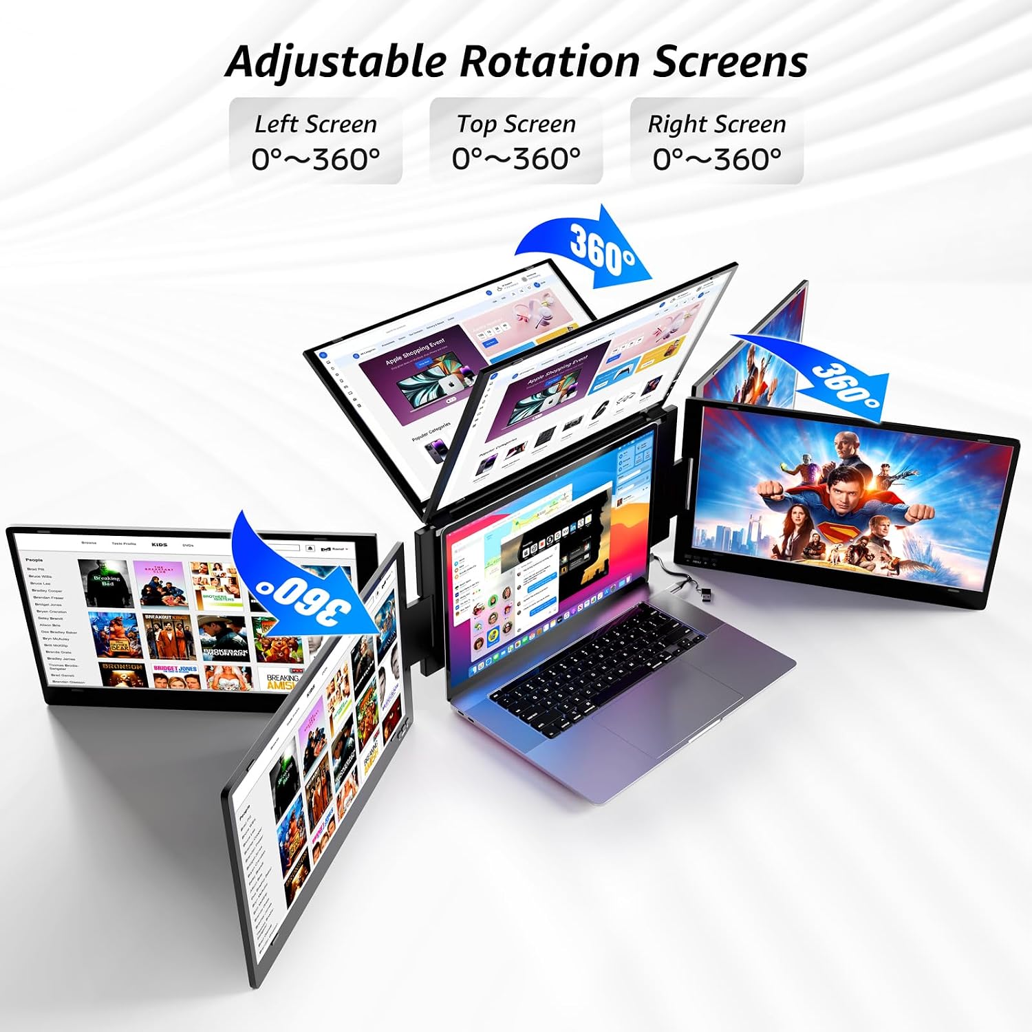 Thumbnail 5 de KPKUE X90M 14" Triple Laptop Screen Extender