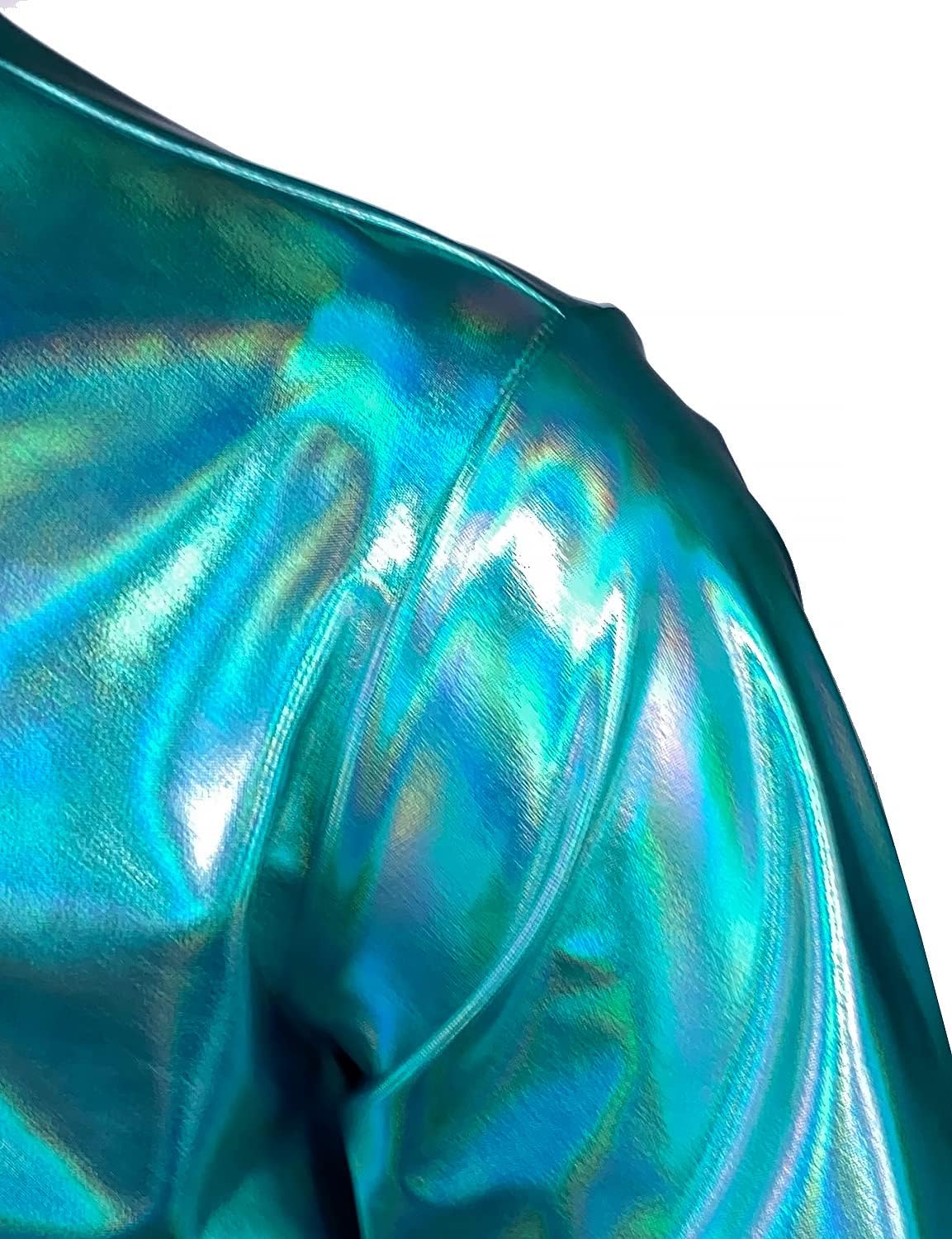 Detalle 2 de JOGAL Metallic Glänzend Bronzing Hemd für Party 🎉