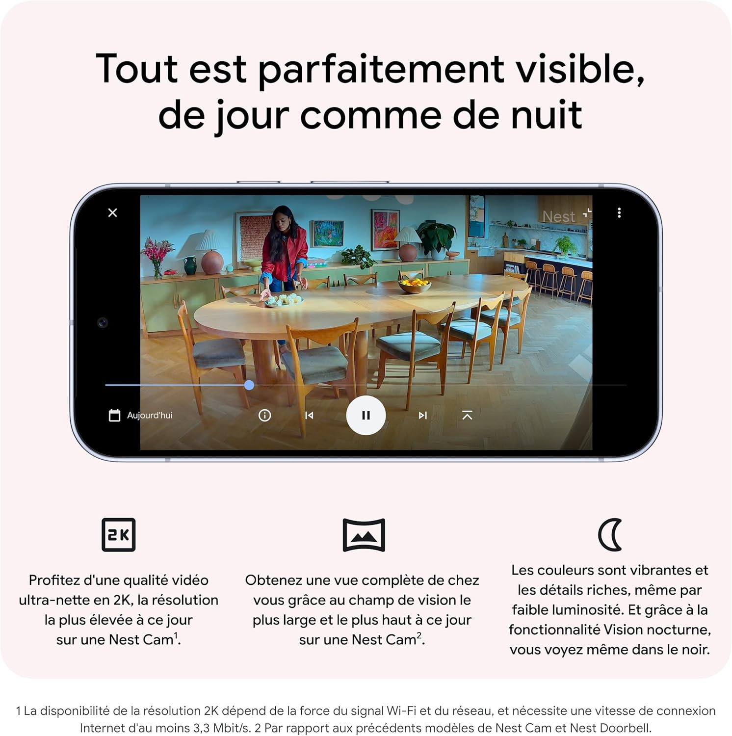 Thumbnail 4 de Google Nest Cam Intérieur Filaire 3e génération