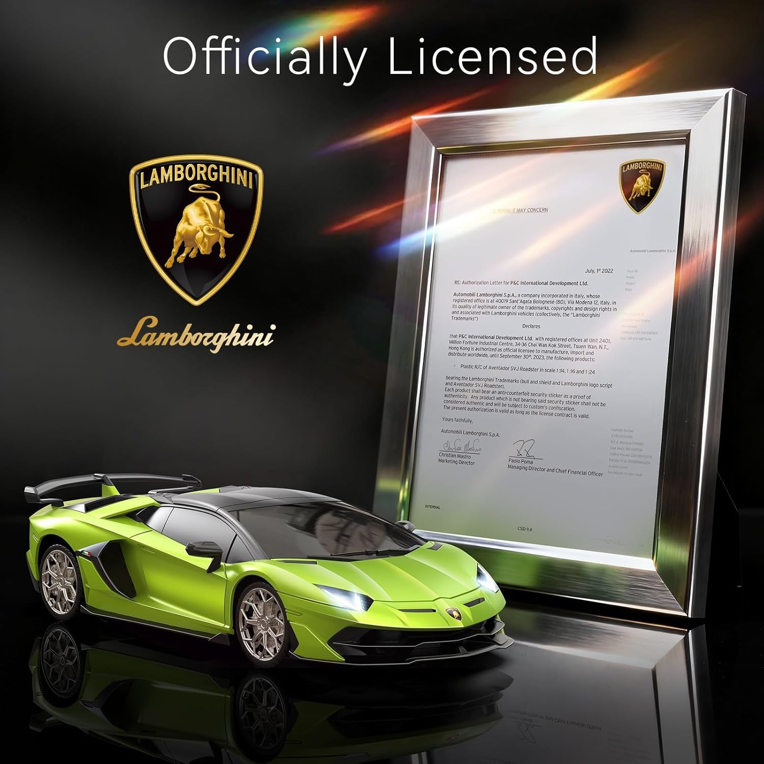 Detalle 2 de AEROQUEST 1:24 Lamborghini Aventador SVJ-Green RC Car