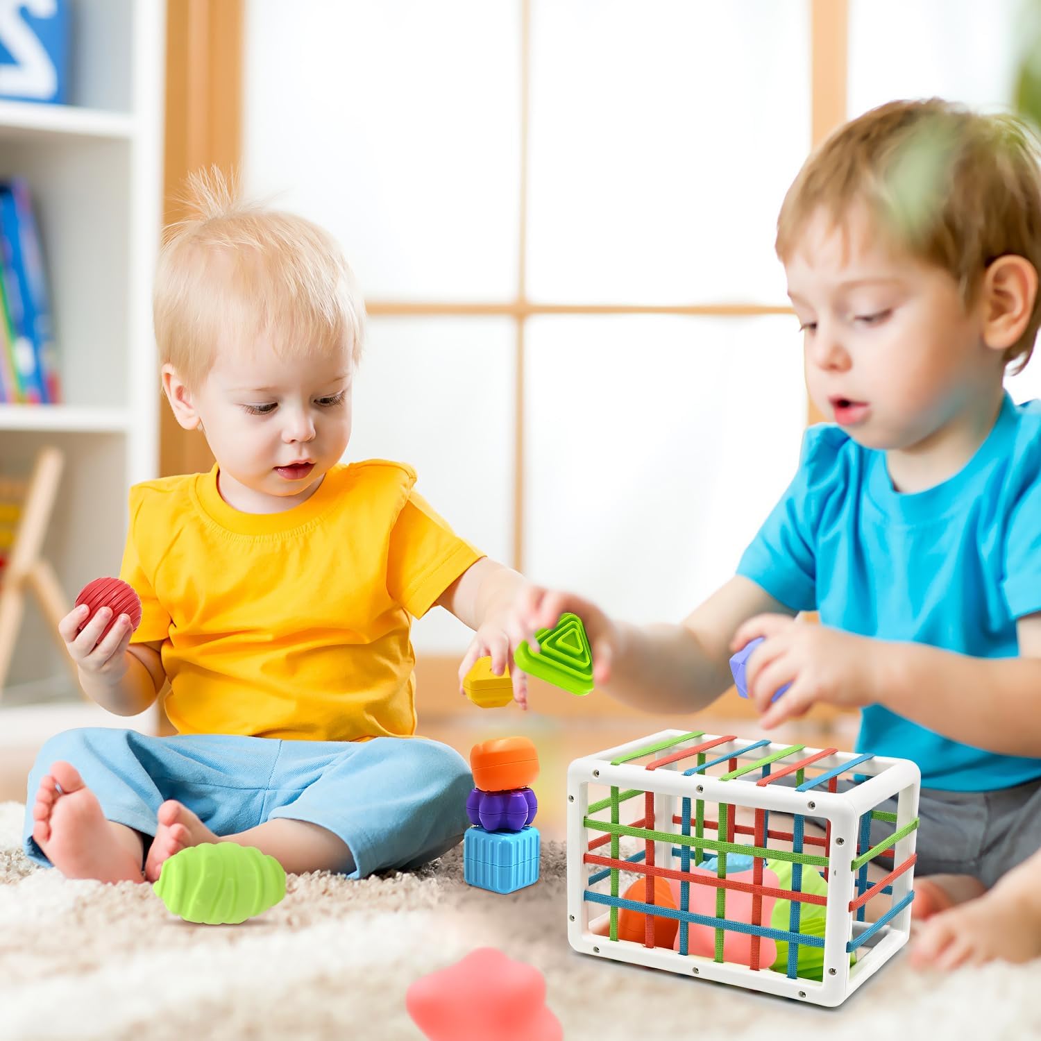 Thumbnail 6 de Montessori Shape Sorter Cube with 3 Balls
