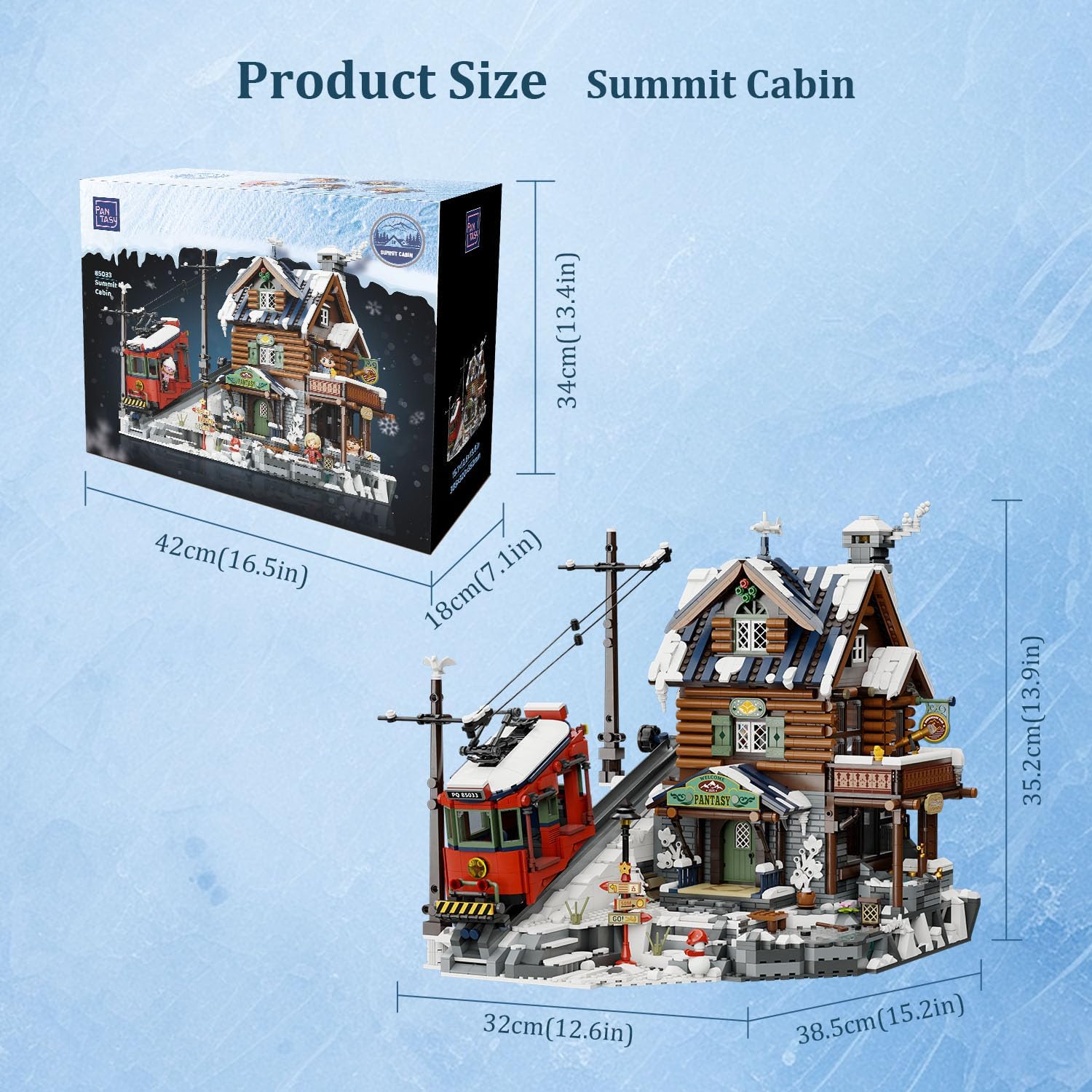 Thumbnail 6 de PANTASY Winter Summit Ski Lodge Building Set 🧩