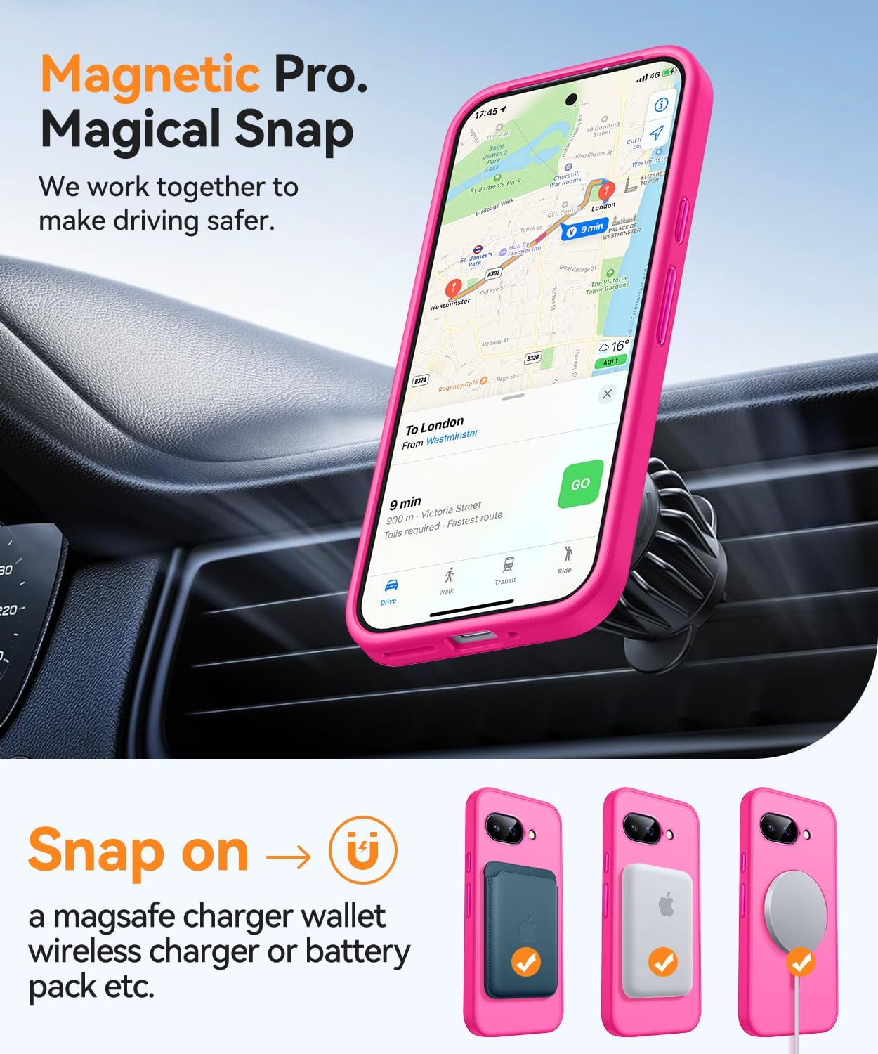 Detalle de CANSHN Magnetica Cover per Google Pixel 9a (6.3”) – protezione fotocamera a copertura totale, retro opaco e design sottile