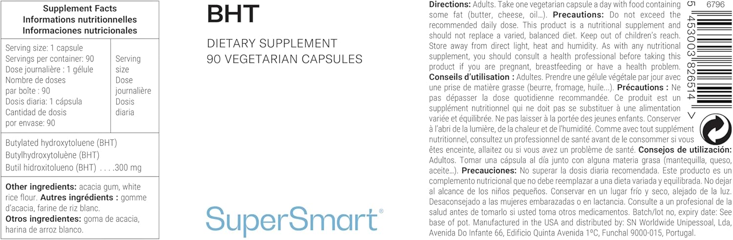 Thumbnail 1 de BHT (Butylated Hydroxytoluene) – Supersmart | Antioxydant puissant et virucide potentiel, vegan