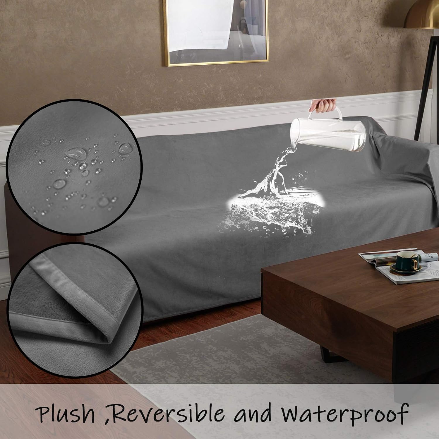 Detalle de Ameritex Waterproof Pet Blanket 82 x 82 Inches