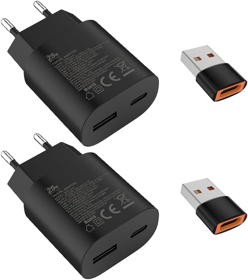 Detalle de Caricabatterie da auto Samneer 25W USB-C + 15W USB-A: ricarica rapida per Samsung e iPhone