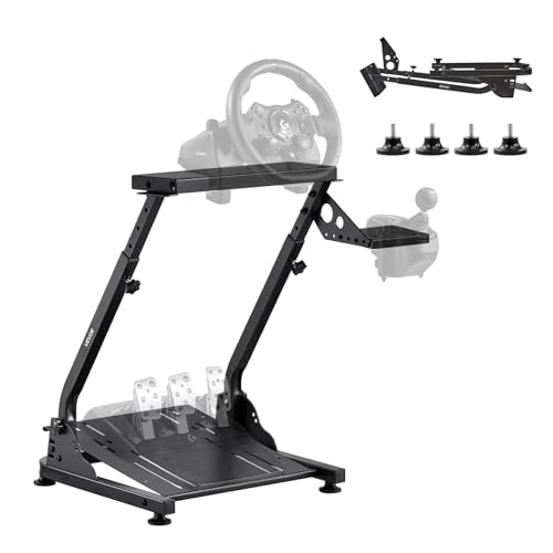 Thumbnail 8 de VEVOR Supporto per Volante da Corsa, Cockpit Regolabile e Pieghevole per Logitech e Thrustmaster (Pedali non inclusi)