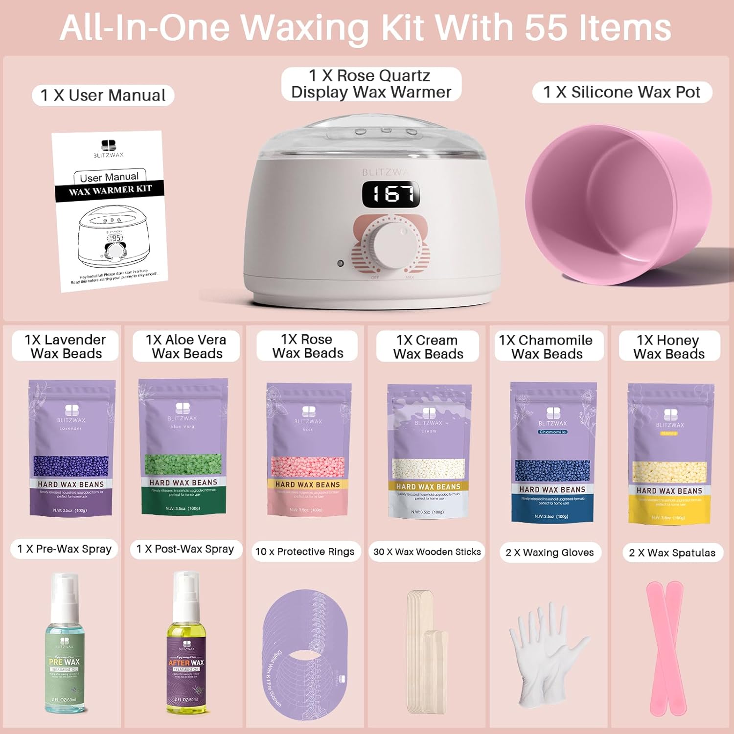 Thumbnail 5 de BLITZWAX Brazilian and Bikini Waxing Kit, 6 Packs