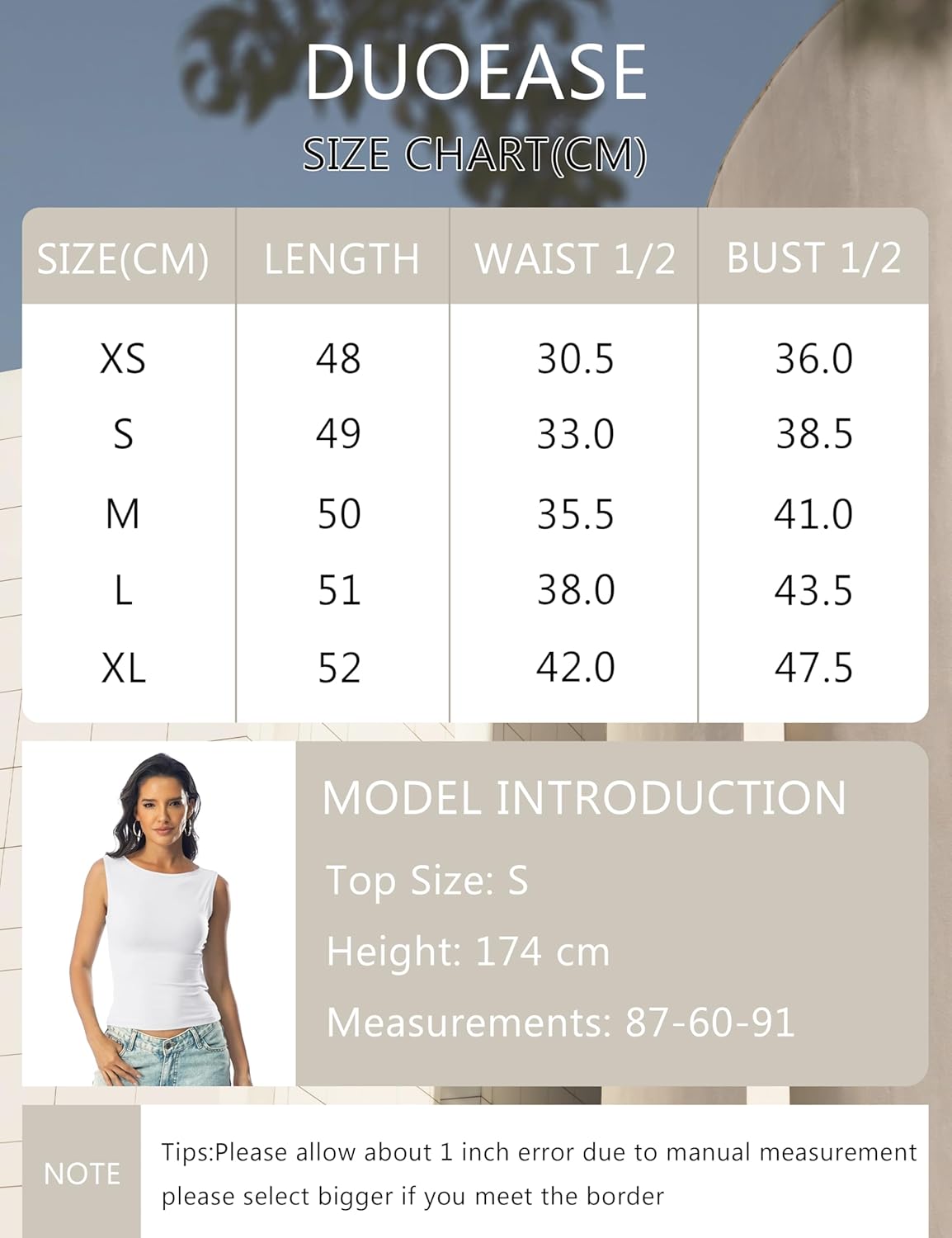 Thumbnail 5 de DUOEASE Canotta Donna Estiva Scollo a Barca Basic – Slim Fit, Crop Top senza Maniche