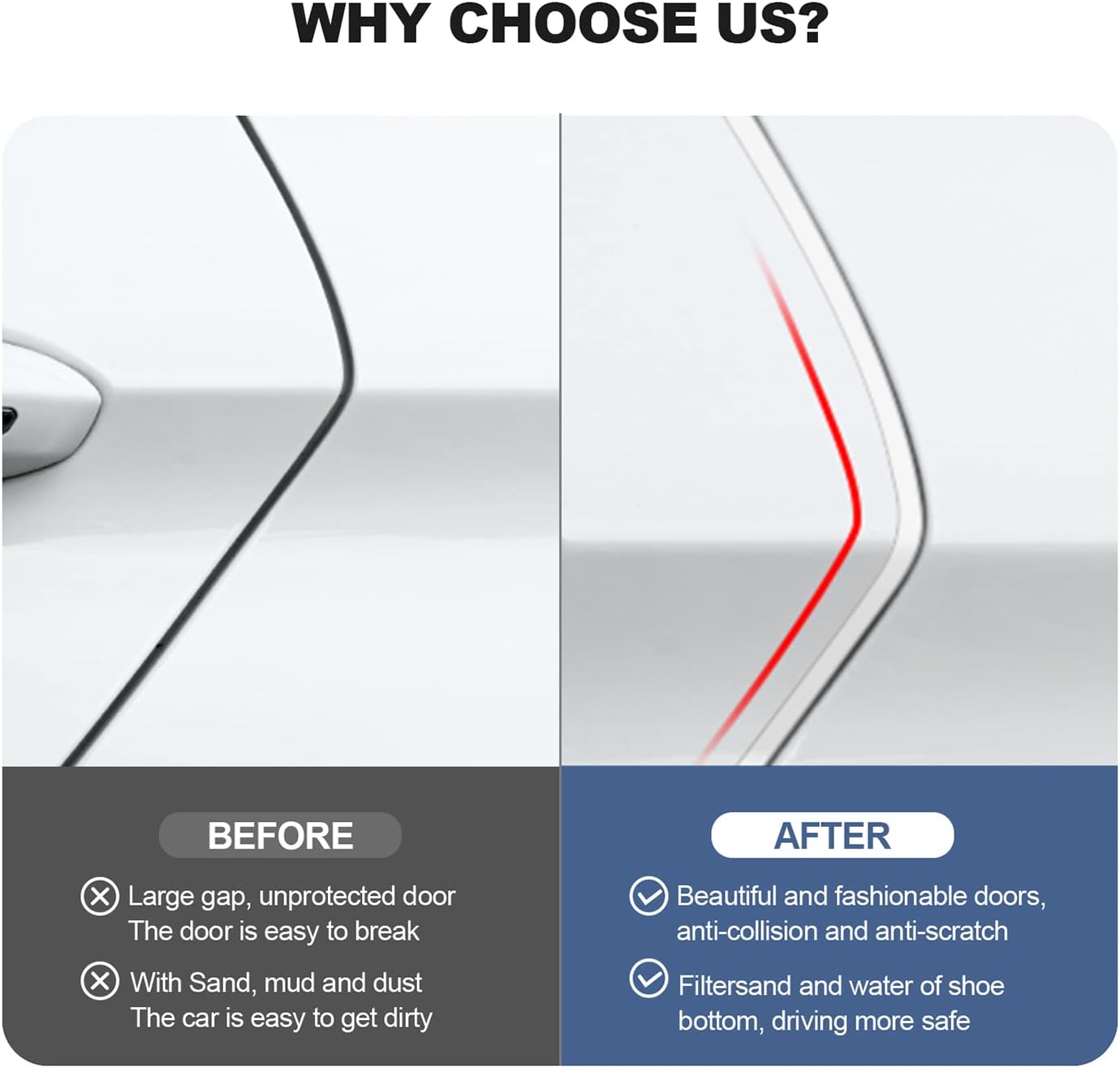 Detalle de MRCPRIAN Transparent Widen Car Door Edge Protector