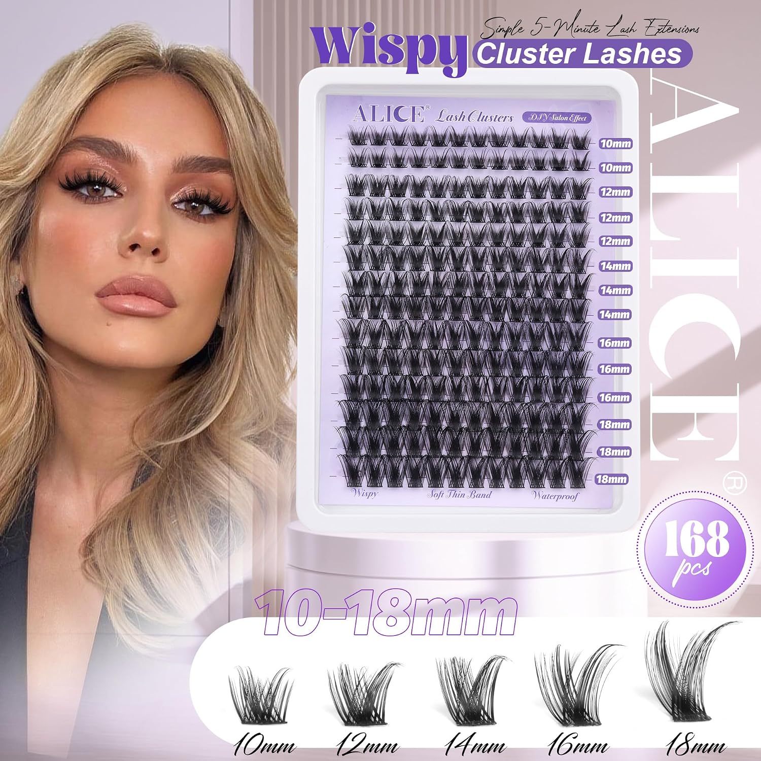 Detalle 2 de ALICE Lash Clusters 10-18mm 168pcs ๐
