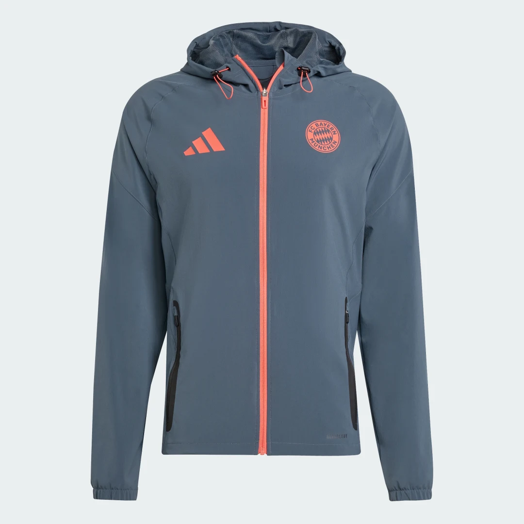 Detalle 2 de Chaqueta técnica de viaje FC Bayern Tiro 25 Competition Vis de Adidas