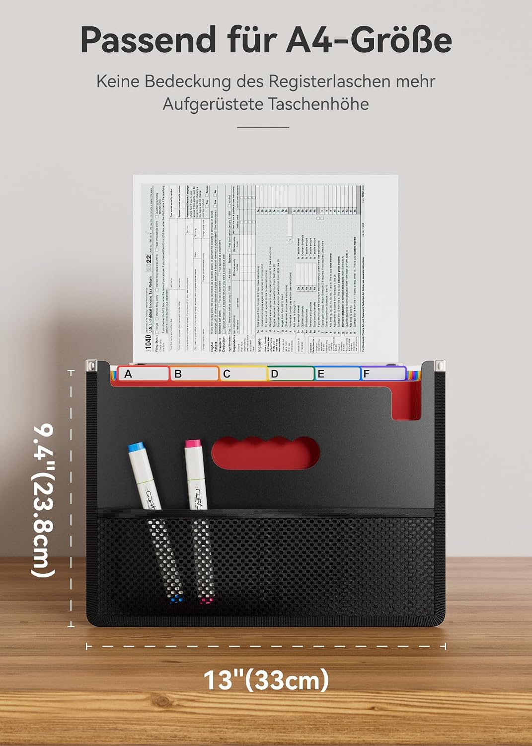 Detalle de Dokumentenmappe A4 26 Fächer Akkordeon