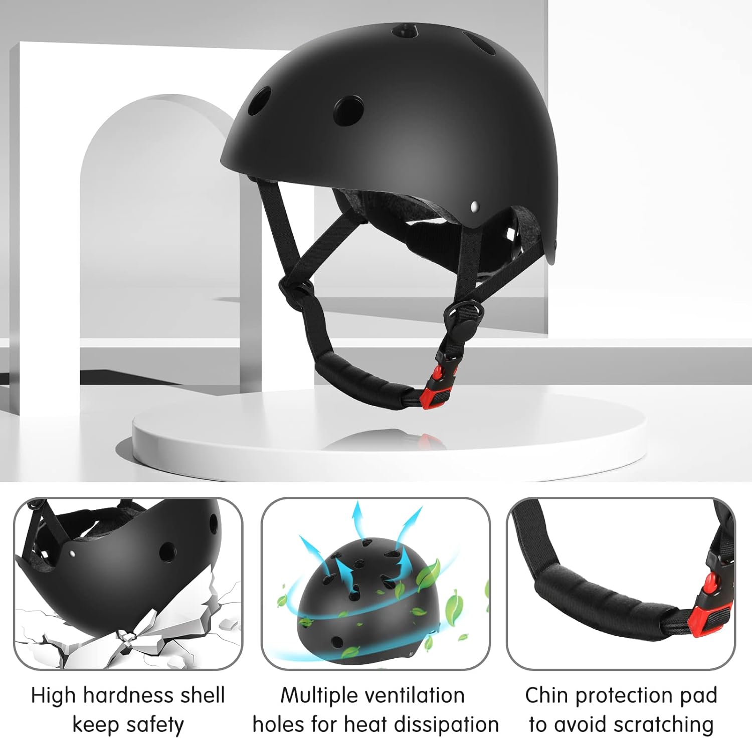 Thumbnail 2 de WayEee Protection Roller Enfant — Casque + Genouillères et Coudières, Packs de Protection Multi-Sports (3 à 10 ans)