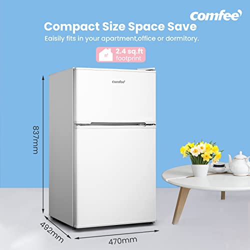 Thumbnail 2 de COMFEE' 87L Under Counter Fridge Freezer, Reversible Door, RCT87WH2(E)