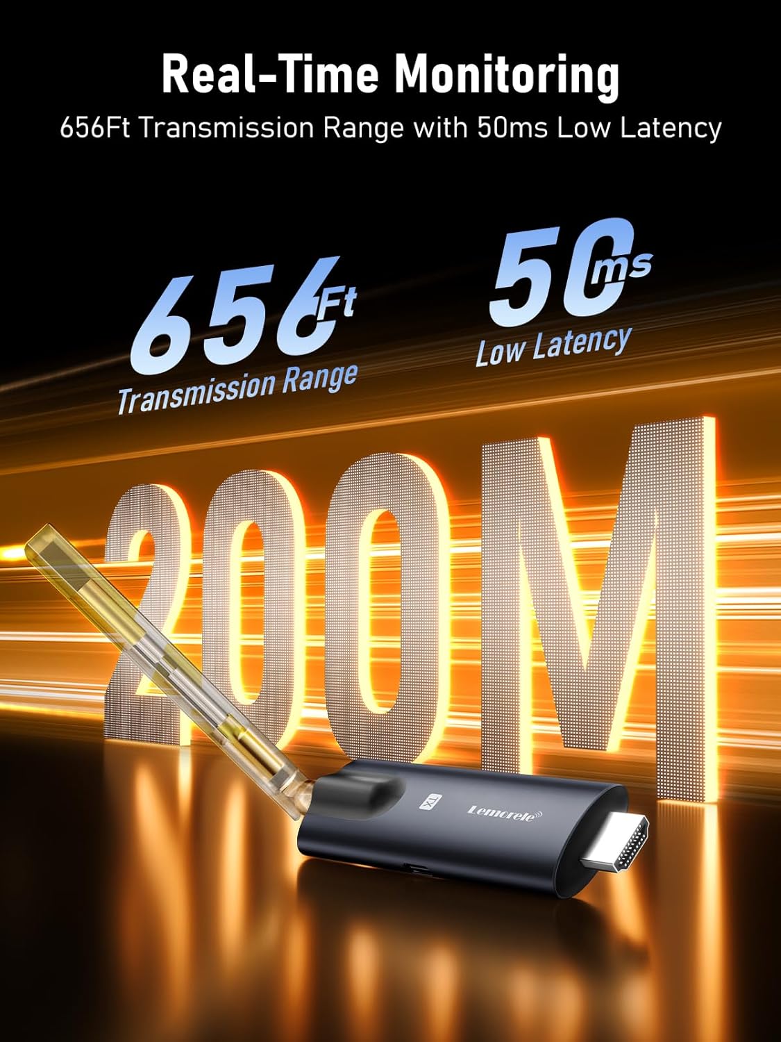 Thumbnail 2 de Lemorele R1000 Wireless HDMI Transmitter & Receiver (1 Transmitter, 1 Receiver) with TuTuPlay App – 1080P, 5G, 656ft