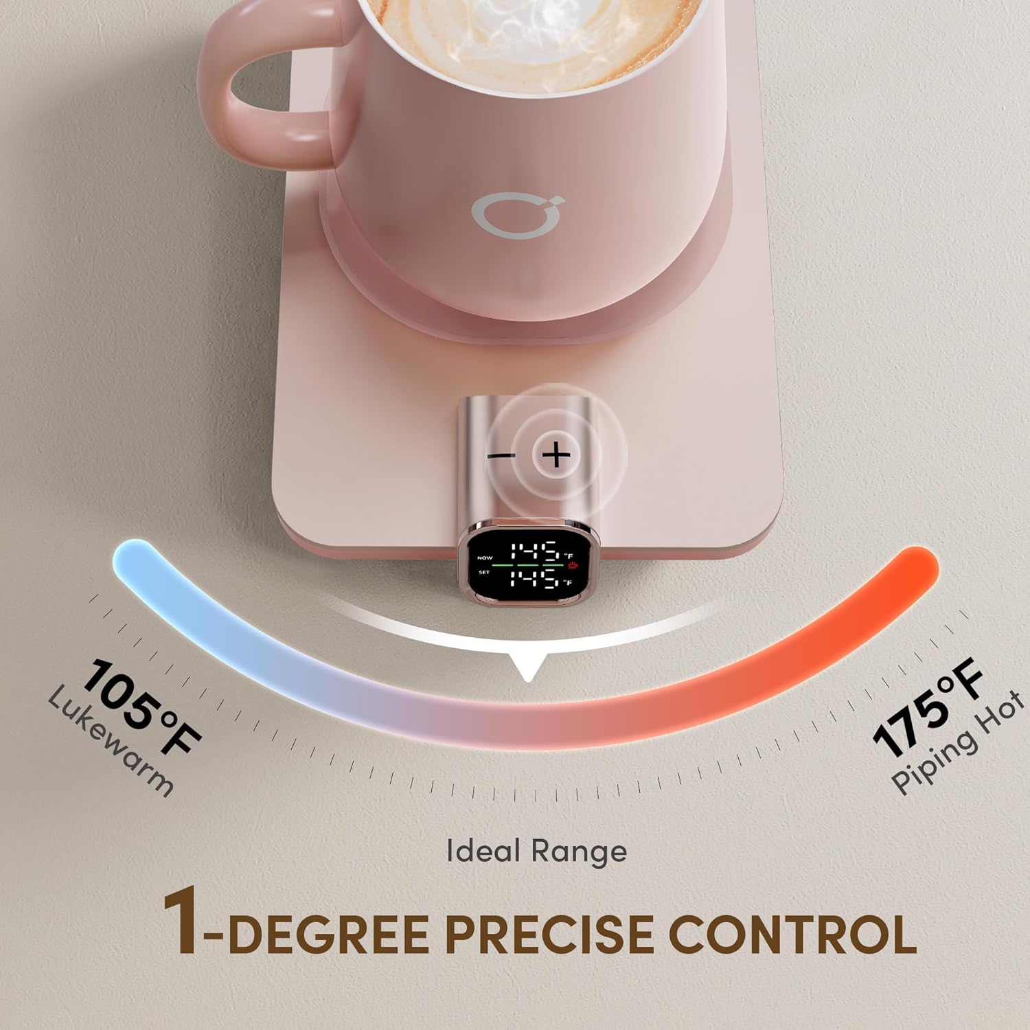 Detalle de Coffee Mug Warmer & iKago Mug Set: Accurate Temperature Control for Desk