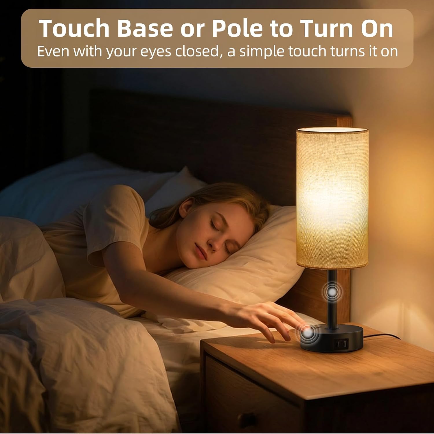 Detalle 2 de Fitfull Table Lamp, Beige and Black