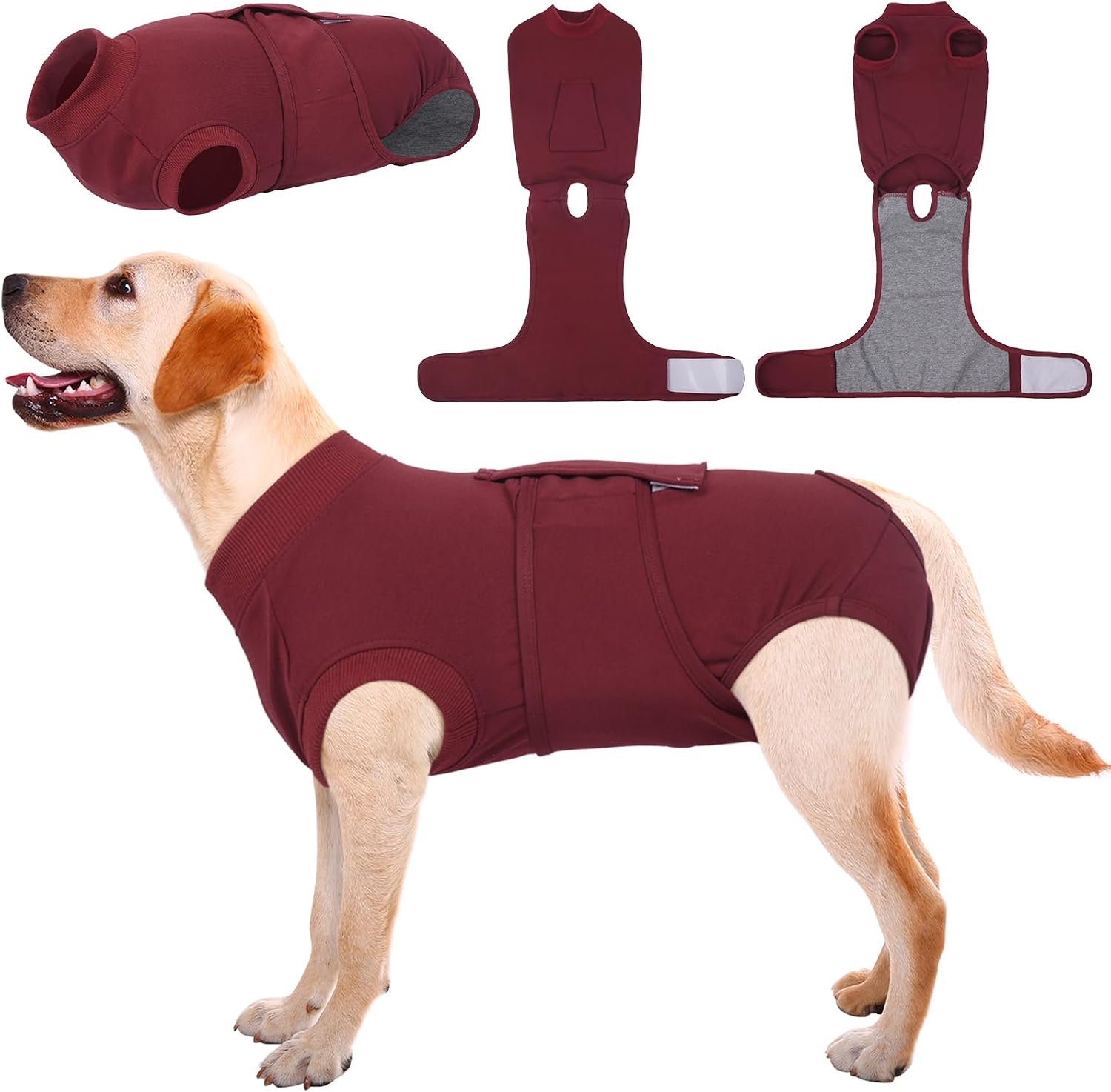 Thumbnail 6 de Kuoser Hundebody nach OP XL (OP-Body) – Schutzanzug nach Kastration für Rüde & Hündin, Anti-Leck Body in Schwarz