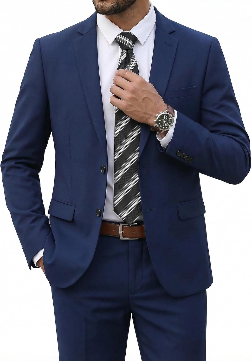COOFANDY Men’s 2-Piece Classic Fit Suit (2-Button Blazer) for Wedding, Business, Prom