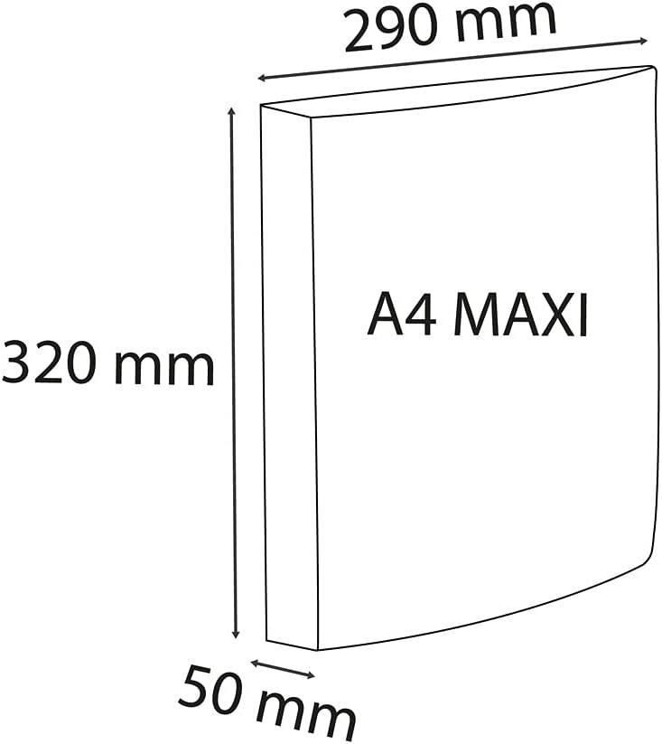 Thumbnail 4 de Exacompta Exabinder 51234E: Raccoglitore Exabinder A4 Maxi con Bloc-notes, chiusura elastica e 4 anelli a D da 30 mm (Dorso 50 mm) - nero