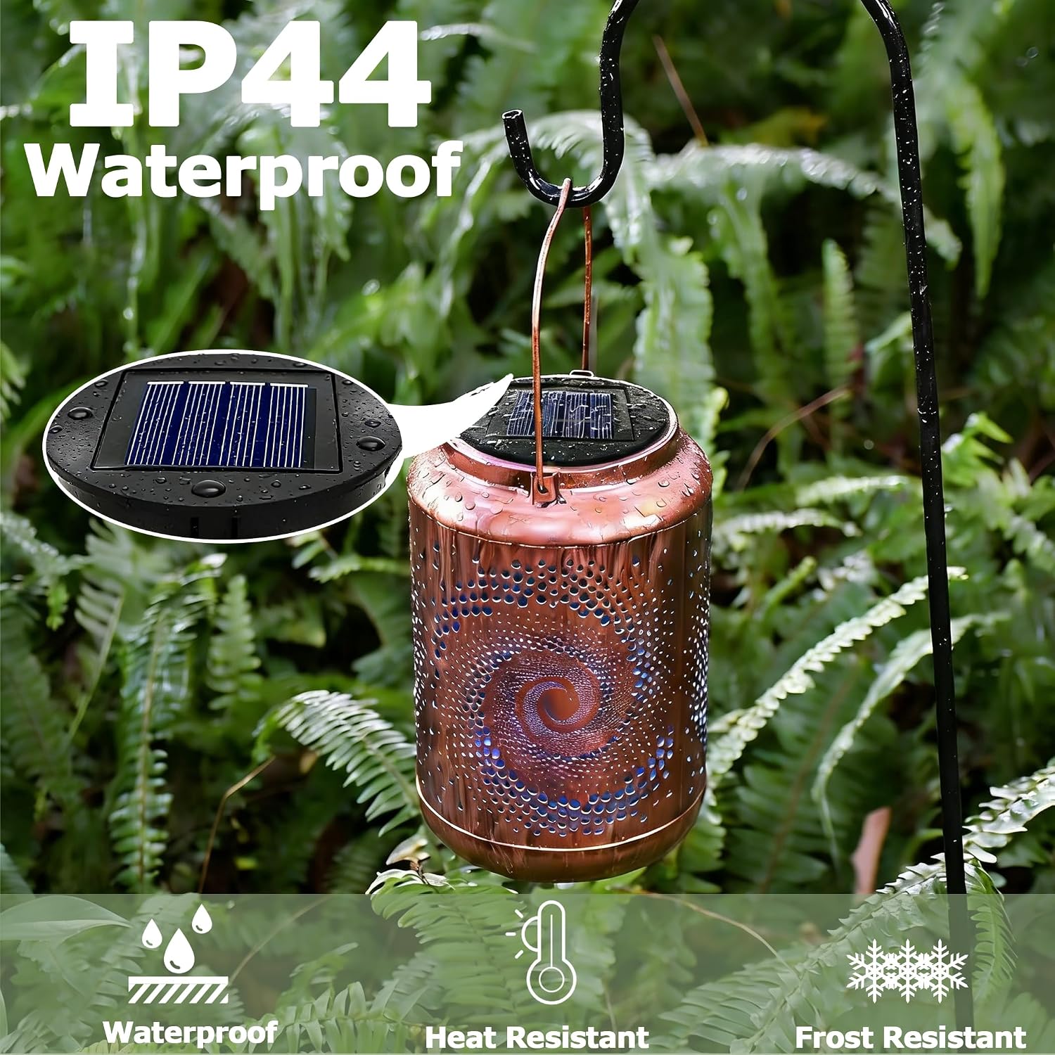 Thumbnail 4 de Solar Light Top 8cm Replacement for Outside Lanterns (2-Pack) – 1.2V 600mAh Warm LED, IP44