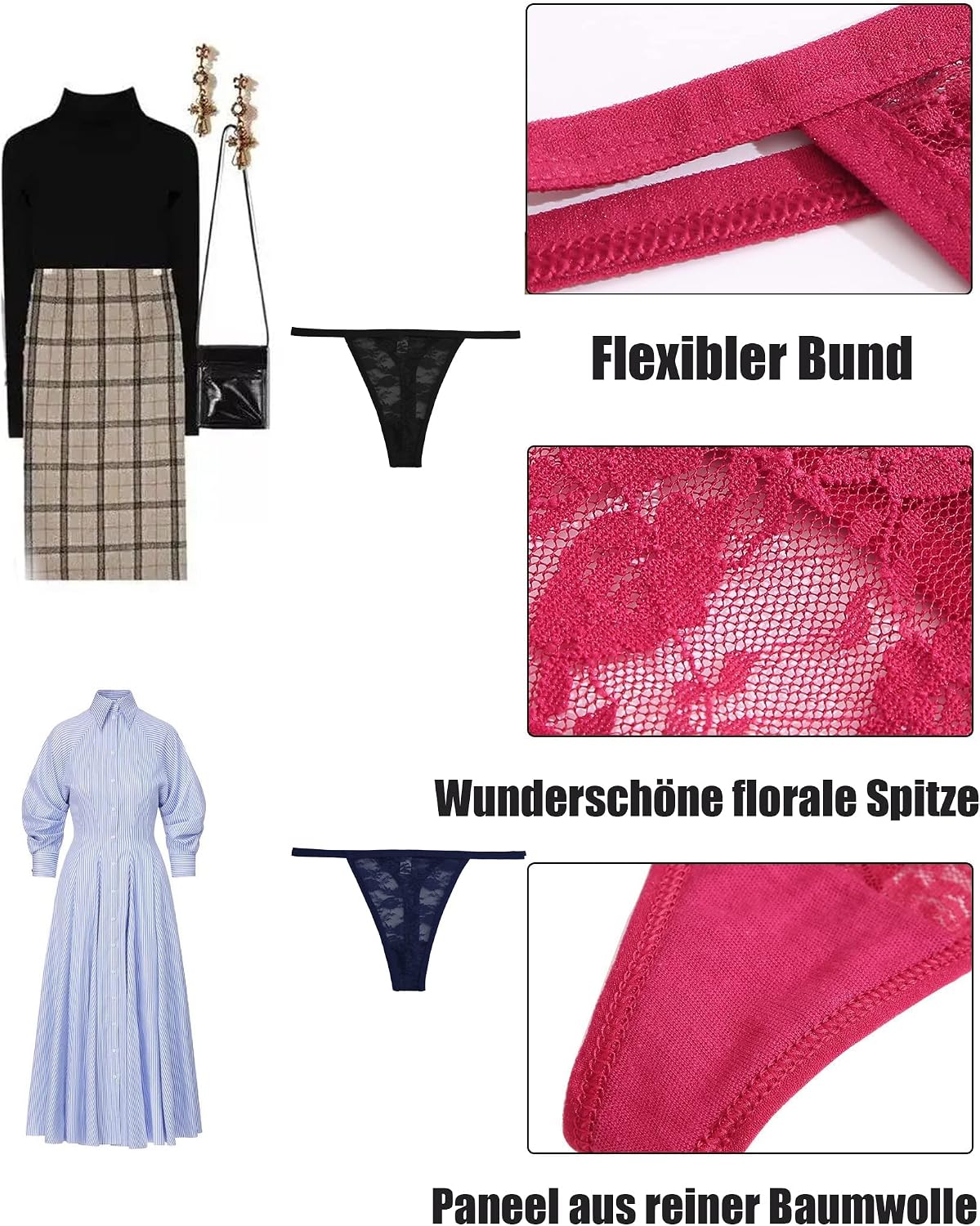 Detalle de FINETOO 10er Pack Spitze Strings Tangas