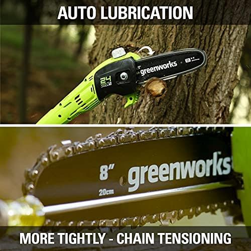 Detalle de Greenworks Cordless Pole Saw 8-Inch Bar