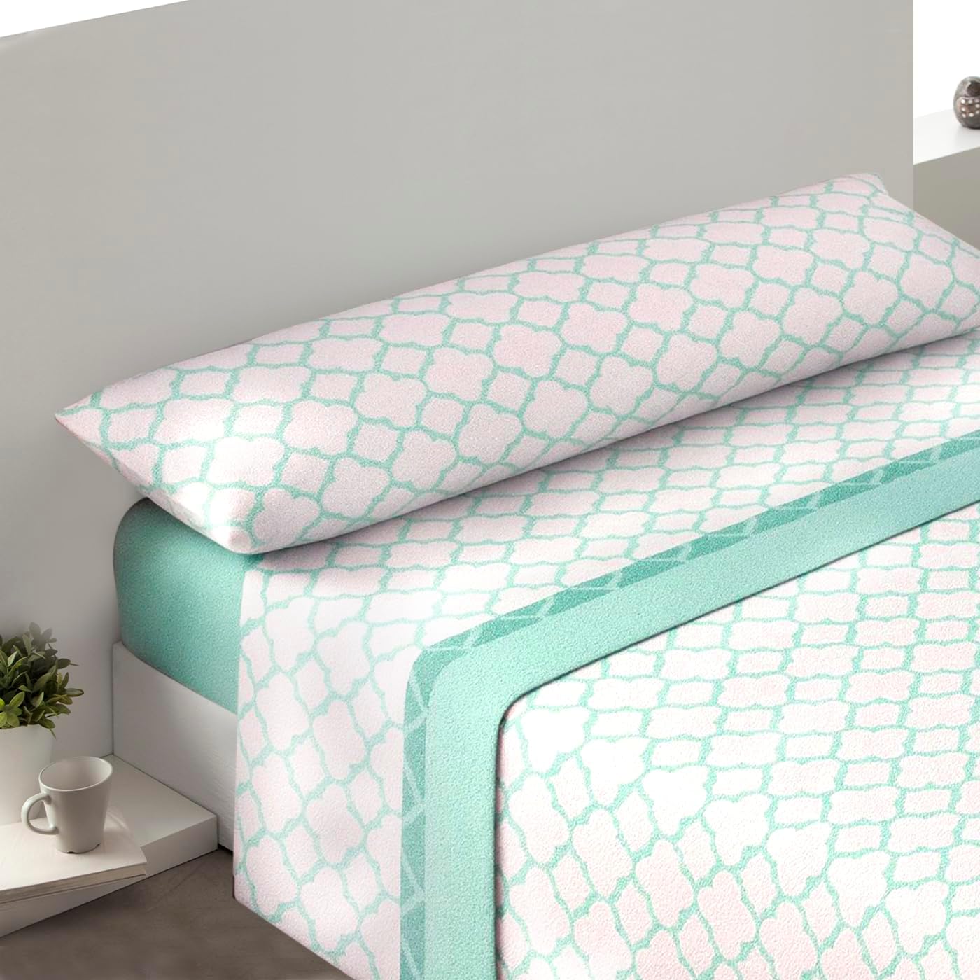 Detalle de MERCURY TEXTIL Juego de sábanas Coralina 3 piezas 150