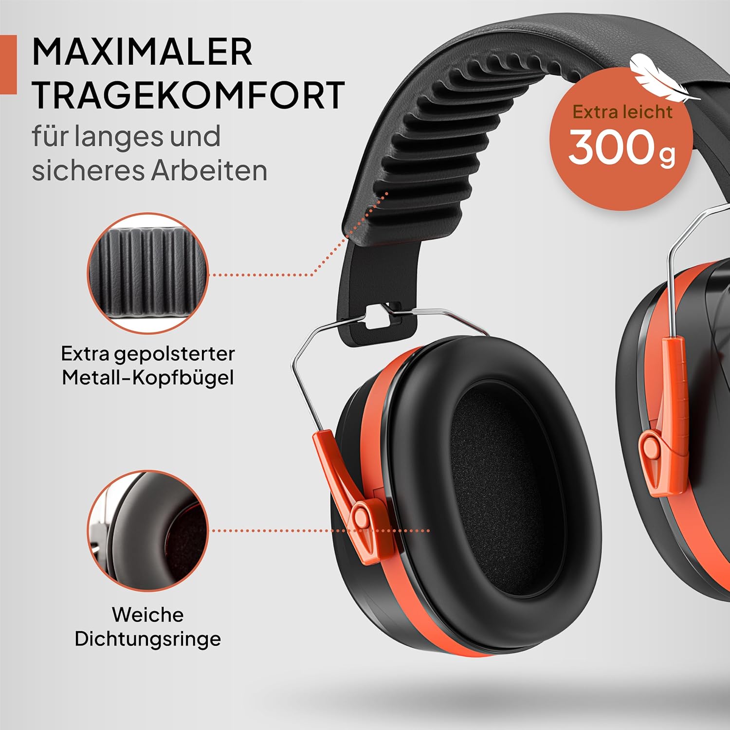 Thumbnail 3 de Senner WorkPro Ultra Fold – klappbarer Gehörschutz mit SNR 33 dB (schwarz/orange)