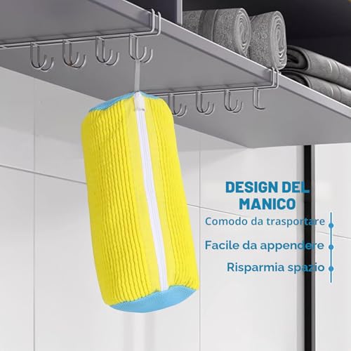 Detalle 2 de WUFANC Sacchetto Lavatrice per Scarpe 2 Pezzi con Cerniera Invisibile – Protezione e Pulizia Completa