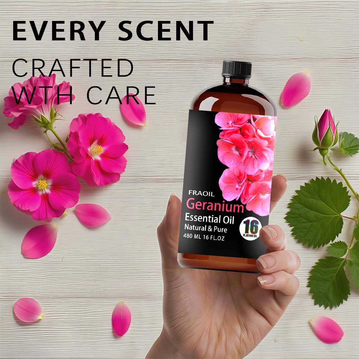 Thumbnail 2 de FRAOIL Geranium Essential Oil 16 Oz (480 ml) for Diffuser, DIY Crafts, and Perfumery