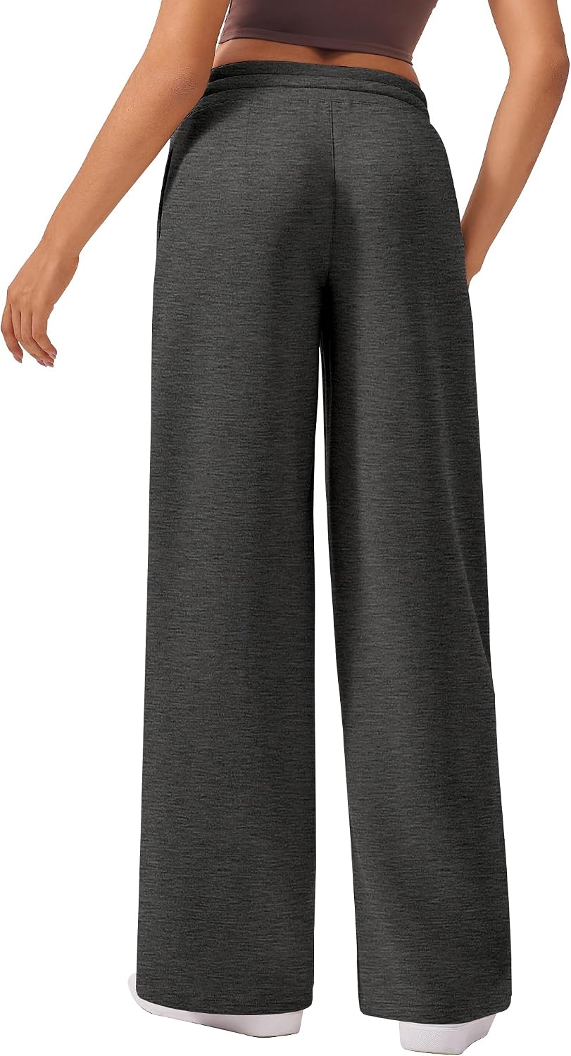 Detalle de PINSPARK Women's Wide-Leg Sweatpants, 27-Inch Inseam