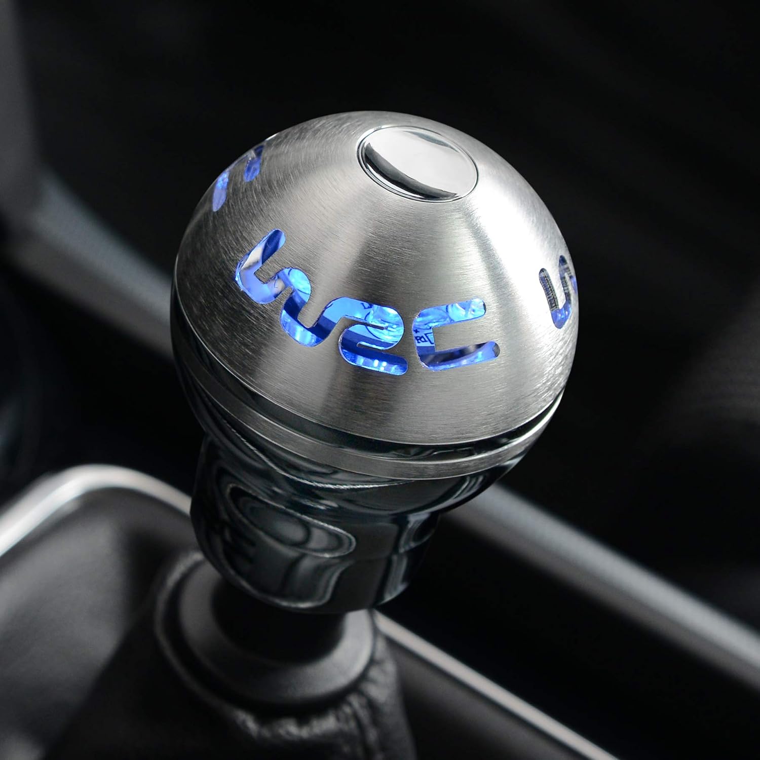 Thumbnail 1 de WRC 007300 Pommeau de Vitesse Lumineux Bleu – Aluminium Brillant/Brossé